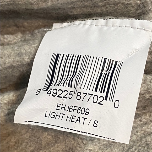 BCBGMAXAZRIA Beige/Gray Short Sleeve Sweater Dress Ruffle Hem Knit Wool/Cashmere - Picture 9 of 11